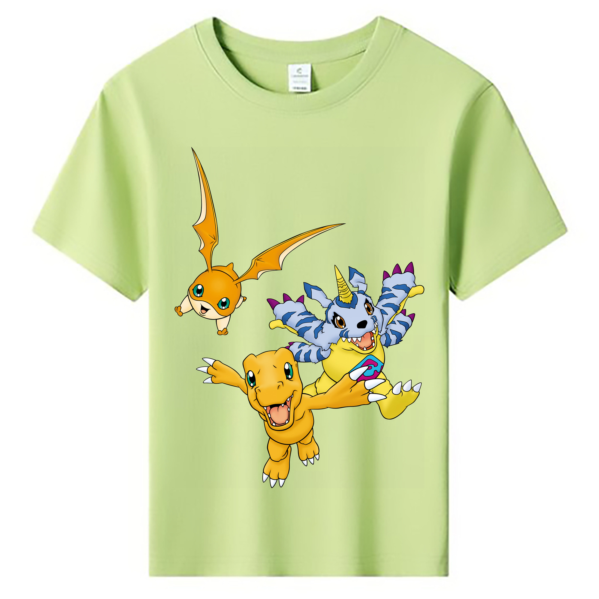 （画像用） Digimon デジタルモンスター/デジモン 綿100％キッズTシャツ（フロントプリント）